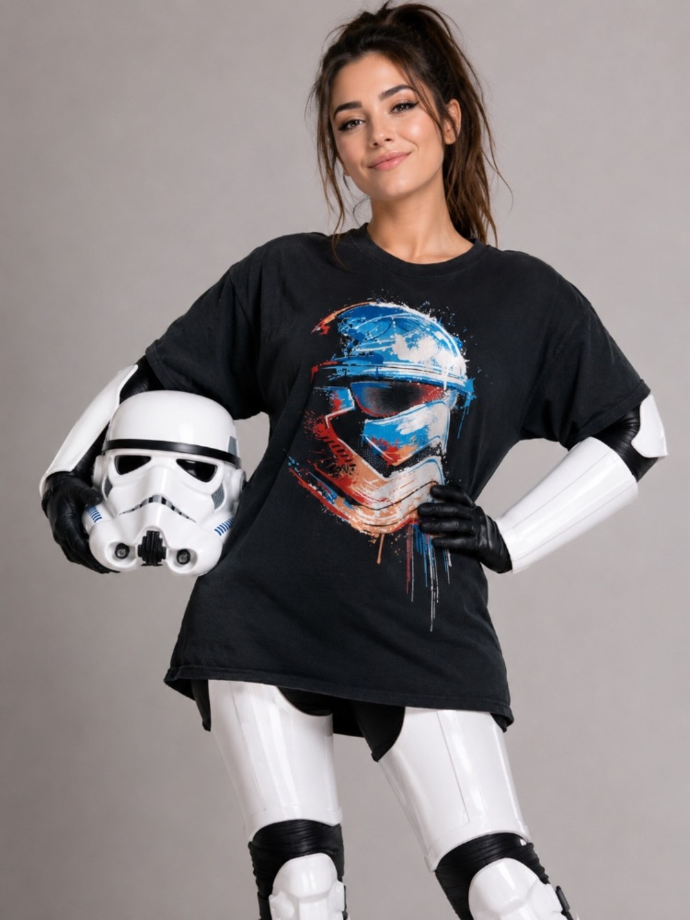 Star Wars Stormtrooper Graphic T Shirt Black 2XL Nerd Block Sci Fi Tee NWT